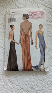 Vintage Vogue Bias Cut Halter Neck Evening Dress Pattern 7365 - Picture 1 of 9