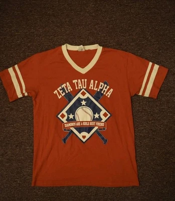 Camiseta de béisbol universitaria Zeta Tau Alpha de colección para mujer talla mediana Foto 1 de 4