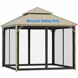 12-ft x 10-ft Gazebo Replacement Mosquito Netting, Outdoor Universal Canopy N... - Picture 1 of 6