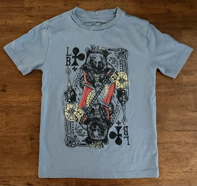 Lucky Brand Boys Graphic T-shirt - Light Blue Sz S/P/CH (8) - Image 1 of 4