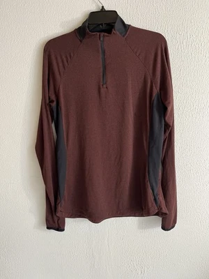 REI Co-Op Lightweight 1/4 Zip Base Layer Top Large Burgundy Long Sleeve - Изображение 1 из 4