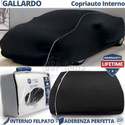 TELO COPRIAUTO Interno Per Lamborghini Gallardo Felpato Traspirante Nero Garanzi - Immagine 1 di 4