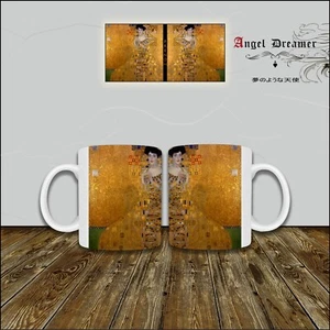 MUG TASSE Personnalisée avec Prénom Gustav Klimt Art Nouveau Cycle d'or Adèle - Foto 1 di 6