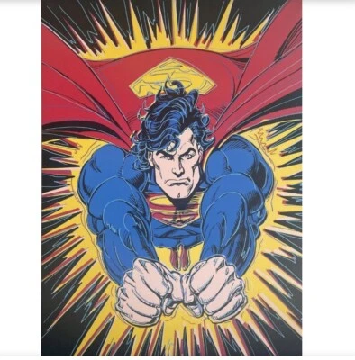 Steve Kaufman “Superman Burst” (2005) lona embellecida Foto 1 de 2