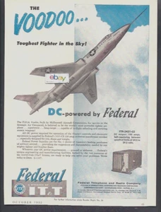 McDonnell F-101 Voodoo Aircraft Federal IT & T DC-POWER 1955 AD - Bild 1 von 1