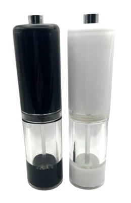 Cole & Mason Molinillo de Sal y Pimienta Acílico Juego de Molinillo Coctelera Blanco y Negro Foto 1 de 4