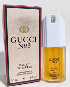 Gucci No. 3 Eau de Toilette 30ml / 1oz spray vintage Free Shipping! *damaged box - Picture 1 of 7
