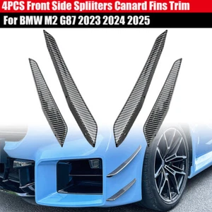 2x Carbon Optik Frontstoßstange Trim Canards Passt Für BMW M2 G87 2023-2025 - Bild 1 von 6