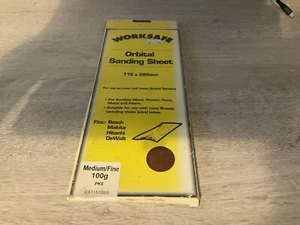 5 X ORBITALSCHLEIFPAPIER SCHLEIFSCHLEIFER BLÄTTER 100ER KÖRNUNG. 115 x 280 mm von Worksafe - Bild 1 von 8
