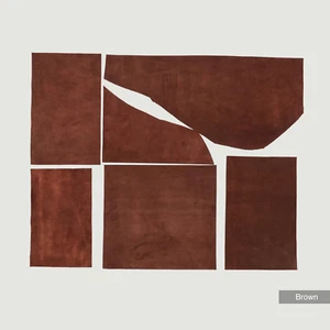 Suede Leather Scraps 1 lb, Cowhide Suede Leather 3.5-4 oz - Picture 1 of 12