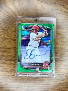 JJ WETHERHOLT 2025 Bowman Cromo Verde Lava Rifrattore Rookie Prospect Auto /99 - Foto 1 di 2