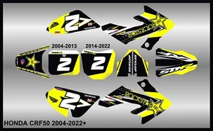 HONDA CRF50 GRAPHICS KIT DECALS THICK AND HIGH GLOSS - Picture 1 of 1