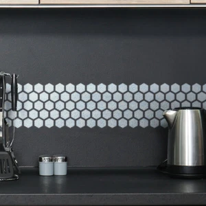 Honeycomb Border Stencil - CraftStar Hexagonal Pattern Border Template - Picture 1 of 5