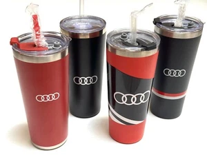 20 oz AUDI Travel Tumbler HOT + COLD Double-Wall Stainless Steel Coffee Mug Cup - Picture 1 of 19
