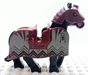Custom Castle Dark Red Scorpion Knights Barding, Horse & Battle Helmet NEW - Bild 1 von 8