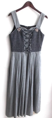 Damen Trachten Kleid ärmellos grau meliert, Rock grau Gr. 36 v. Your Sixth Sense - Bild 1 von 2