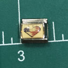 Nos American Flag Heart Uberry Italian Charm Bracelet Link 9Mm