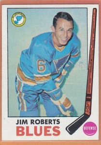 1969-70 TOPPS HOCKEY JIM ROBERTS #14 BLUES EX+ *91629