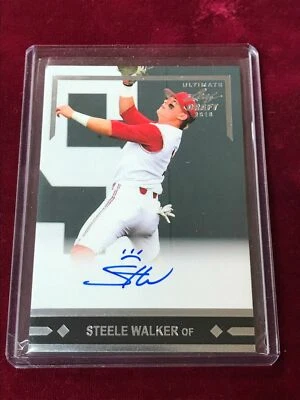2018 Ultimate Leaf Draft STEELE WALKER RC Auto Gold Leaf Rookie (DC1) - Image 1 of 2