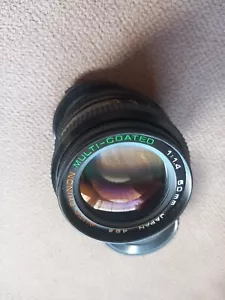 Excellent !!! Auto Chinon 50mm F1.4 Multi-Coated Pentax PK Mount Lens Caps - Picture 1 of 10