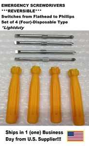 EMERGENCY SCREWDRIVERS-REVERSIBLE TIPS-SET OF FOUR (DISPOSABLE TYPE) - Bild 1 von 7