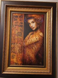 LG CSABA MARKUS "FEMENITA DU PARIS" SIGNED EMBELLISHED GICLEE' ON CANVAS 84/280 - Picture 1 of 9