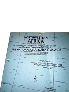 Vintage 1966 National Geographic Magazine Northwestern Africa Map - Bild 1 von 4