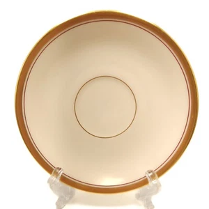 Lenox Nydia Untertasse 5,63 Zoll Elfenbein Rost Gold Blumen 2 Zoll Rand ca 1940 - Bild 1 von 7