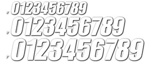 D'COR Slash Series Numbers 6" White #0 45-30-0 - Picture 1 of 1