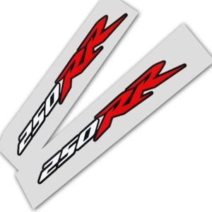 250RR Motorcycle decals graphics Red white and black x 2 pieces - Picture 1 of 3