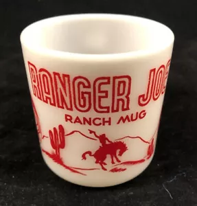 Taza de vidrio de leche Ranger Joe Ranch - Western vintage - Imagen 1 de 5