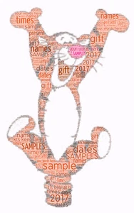 palabra arte imagen personalizada regalo recuerdo cumpleaños tigre - Imagen 1 de 1