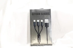 Remax Gition Series 3 in 1 Charger Cable iPHONE ANDROID MICRO MOBILE PHONE - Picture 1 of 2