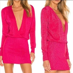 Revolve Kleid Damen Small Superdown Hot Pink Aura Schimmer Feminin Party Club - Bild 1 von 11