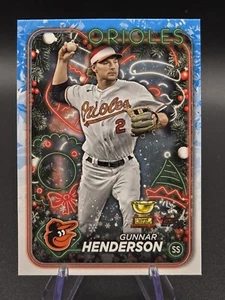 2024 Topps Holiday Mega Box Gunnar Henderson Santa Hat Short Print Rookie Cup - Picture 1 of 2