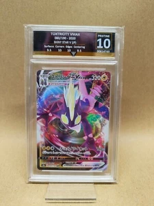 GETGRADED 10 PRISTINE Toxtricity VMAX 060/190 Shiny Star V Holo Pokémon FREEPOST - Picture 1 of 2