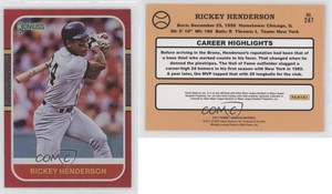 2021 Panini Donruss Retro 1987 Holo Red Rickey Henderson #247.1 HOF