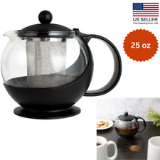 25 oz Tempered Glass Teapot Hot Tea Maker with Stainless Steel Infuser