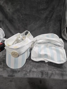 Juego de visera Pickleball a rayas blancas y acuáticas y bolsa a juego nuevo con etiquetas**41 - Imagen 1 de 6