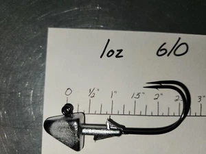 15 1oz S9 Shad Head Jigs auf HD Mustad 4/0 5/0 6/0 7/0 oder 8/0 BLN Haken - Bild 1 von 10