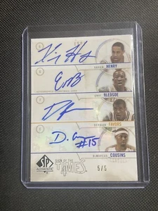 2010 SP Authentic SIGN OF THE TIMES 4 Autos! Henry Bledsoe Favors Cousins 5/5 - Picture 1 of 3