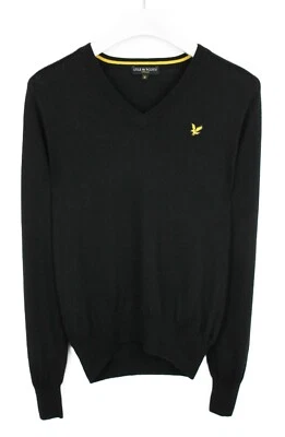 Suéter Lyle & Scott Vintage Para Hombre Pequeño Lana Merino Tejido Cuello en V Foto 1 de 4