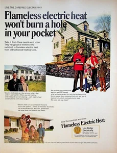 1968 Edison Electric Heat Vintage 60s Print Ad Won't Burn a Hole in Your Pocket - Picture 1 of 1