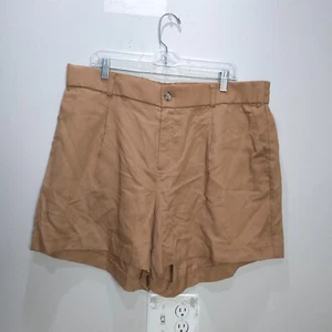 Torrid High Rise Shorts Womens Size 18 Elastic Waist Belt 5 Inch Strech Linen - Picture 1 of 12