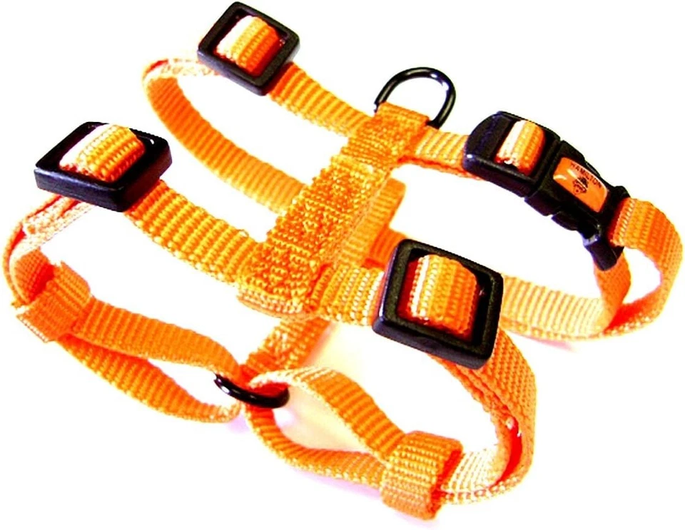 Arnés Hamilton ajustable cómodo de nailon para perros, naranja mango 3/8" x 10-16" Foto 1 de 2