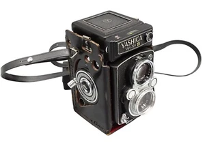 Kamera "Yashica Mat-124G" in Ledertasche, 15,5 x 9,0cm, Funktion nicht geprüft - Bild 1 von 13