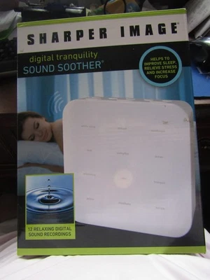 SHARPER IMAGE SOUND SOOTHER 12 Digital Releaxing Sounds w/ Timer White Noise - Image 1 of 4