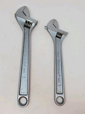 Lot of 2 Crescent Crestoloy Adjustable Wrenches 12"&10" Inches MADE IN THE USA. - Image 1 of 4