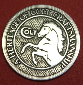Colt Firearms A Heritage of Colt Craftsmanship Display Case Medallion - Picture 1 of 2