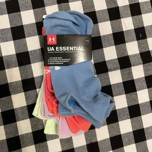 Under Armour Essential Training No Show Socks 6 Pack Fits 4-7Y - Picture 1 of 5